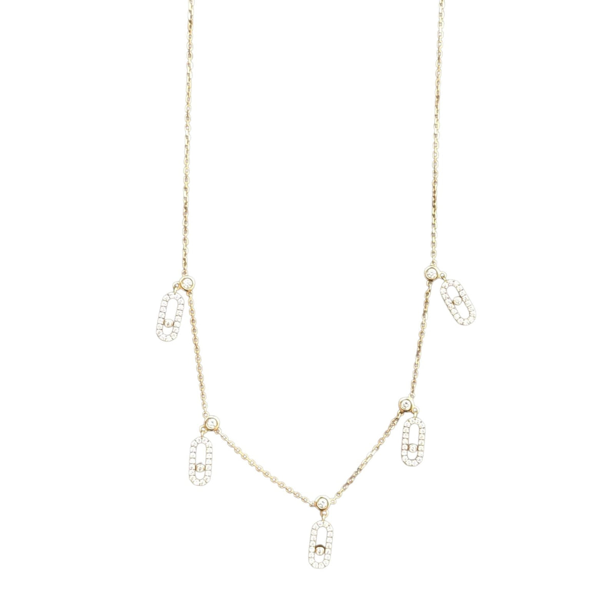 ROSE GOLD MOVE UNO PAVE DIAMOND CHOKER NECKLACE