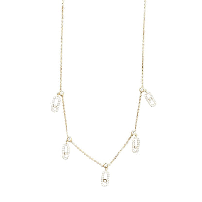 ROSE GOLD MOVE UNO PAVE DIAMOND CHOKER NECKLACE