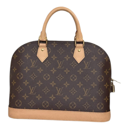 BROWN MONOGRAM CANVAS ALMA PM HANDBAG