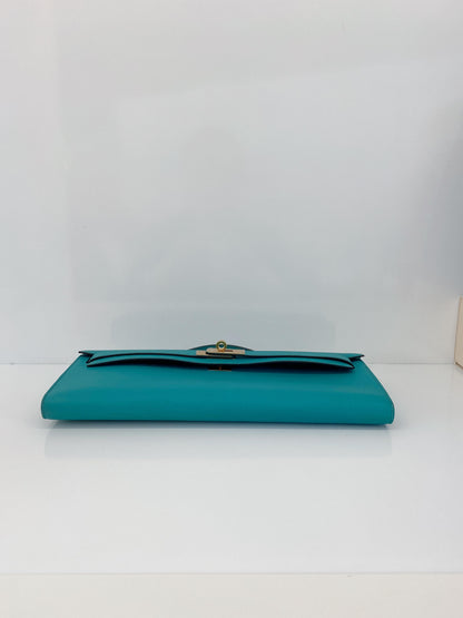 KELLY CUT VERT VERONE SWIFT LEATHER GOLD HARDWARE