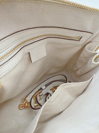 SMALL GUCCI HORSEBIT TOP HANDLE BAG IN GG SUPREME CANVAS