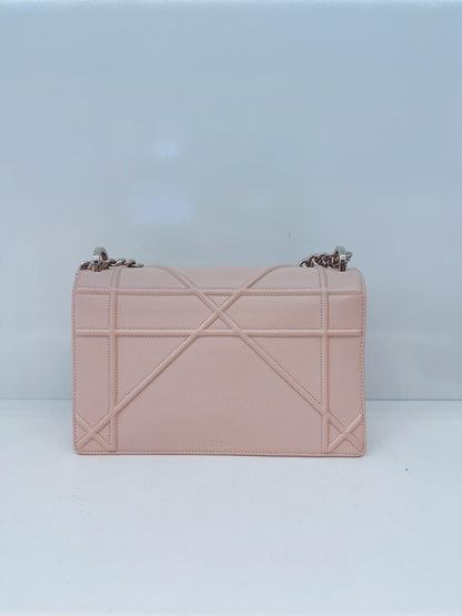BLUSH PINK GRAINED LEATHER MEDIUM DIORAMA SHOULDER BAG