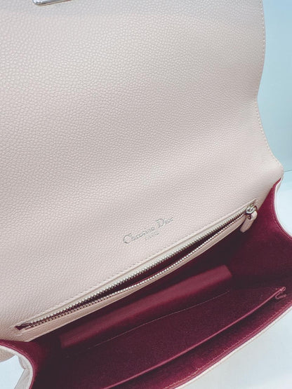 BLUSH PINK GRAINED LEATHER MEDIUM DIORAMA SHOULDER BAG