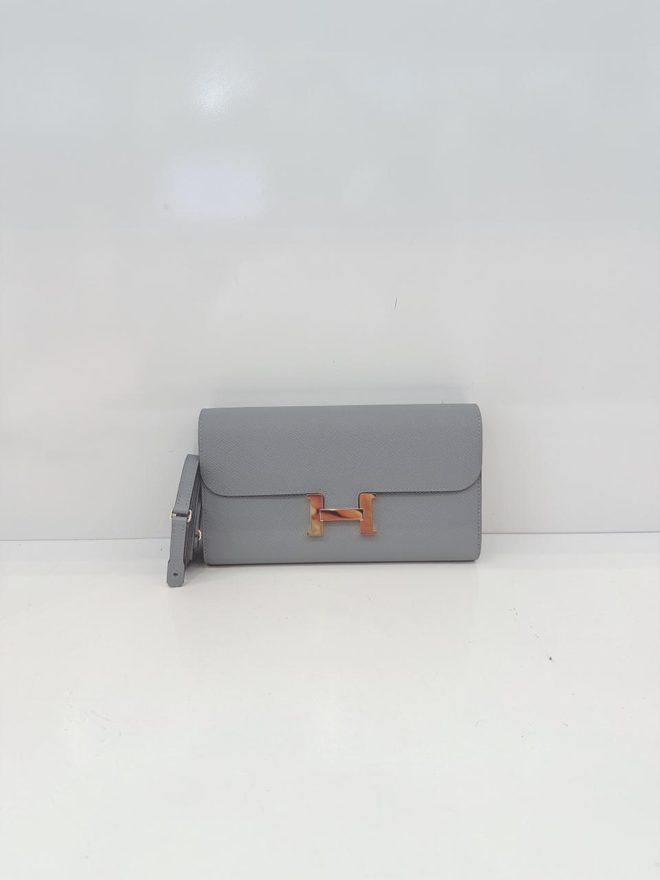 GRIS PANTIN CONSTANCE TO GO WALLET EPSOM LEATHER GOLD HARDWARE