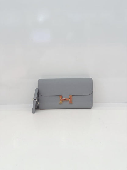 GRIS PANTIN CONSTANCE TO GO WALLET EPSOM LEATHER GOLD HARDWARE