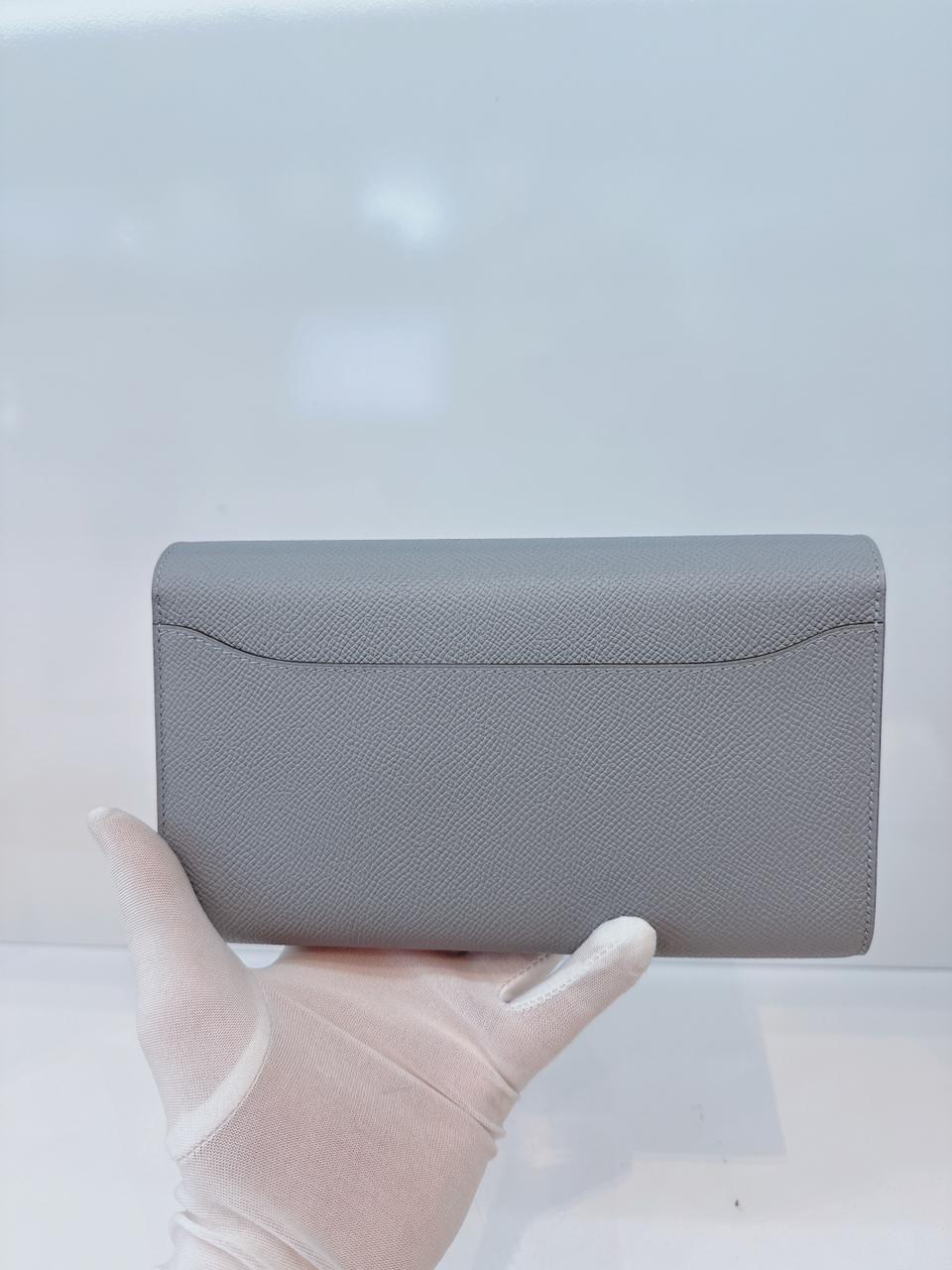 GRIS PANTIN CONSTANCE TO GO WALLET EPSOM LEATHER GOLD HARDWARE