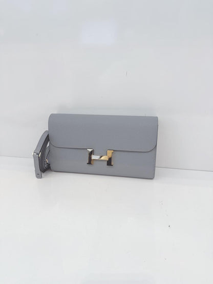 GRIS PANTIN CONSTANCE TO GO WALLET EPSOM LEATHER GOLD HARDWARE