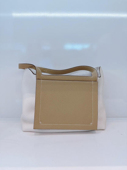 CABASELLIER 31 TAURILLON CLEMENCE HANDBAG NEW WHITE ETOUPE