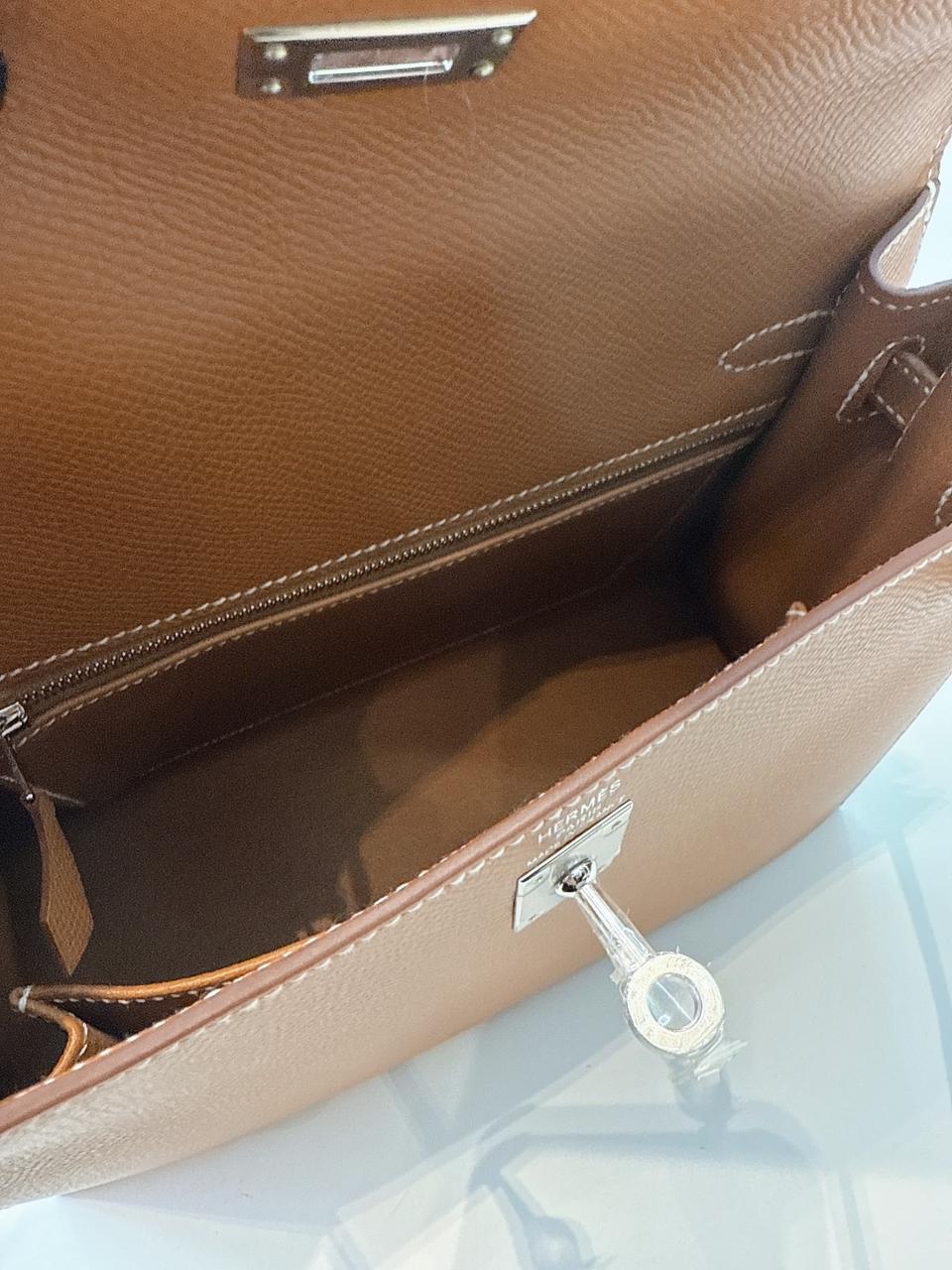 GOLD KELLY 25 EPSOM LEATHER PALLADIUM HARDWARE