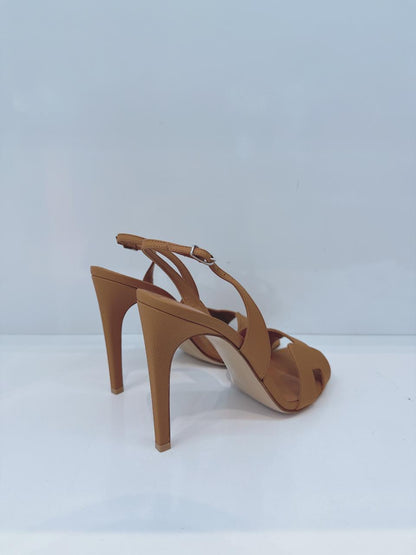 GOLD EPSOM LEATHER HOLY SANDALS 40.5