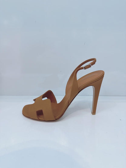 GOLD EPSOM LEATHER HOLY SANDALS 40.5