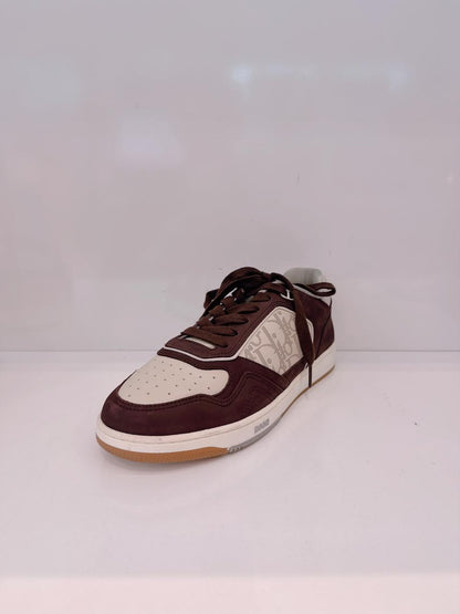 B27 UPTOWN LOW TOP TOP SNEAKER BROWN & BEIGE  DIOR OBLIQUE JACQUARD 40