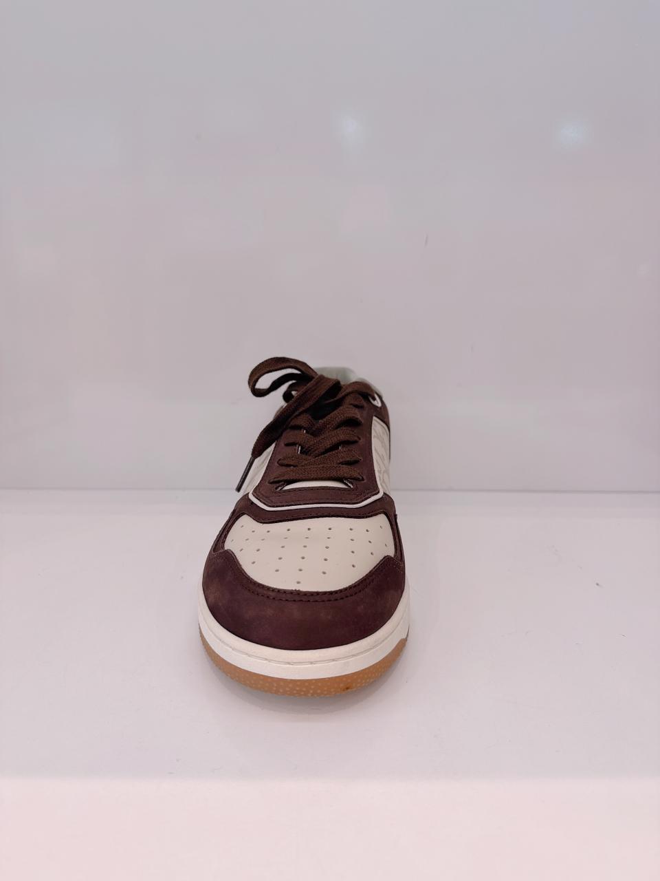 B27 UPTOWN LOW TOP TOP SNEAKER BROWN & BEIGE  DIOR OBLIQUE JACQUARD 40