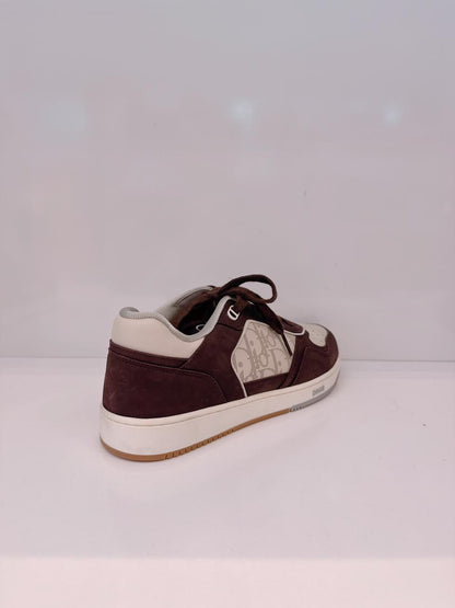 B27 UPTOWN LOW TOP TOP SNEAKER BROWN & BEIGE  DIOR OBLIQUE JACQUARD 40