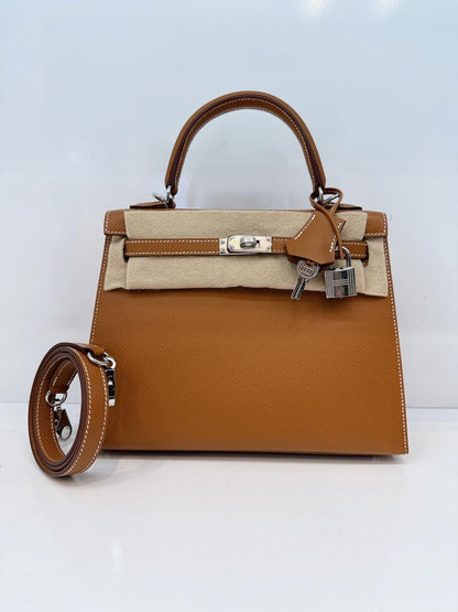 GOLD KELLY 25 EPSOM LEATHER PALLADIUM HARDWARE