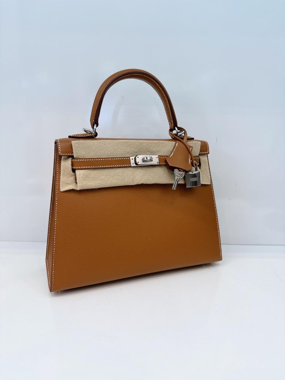 GOLD KELLY 25 EPSOM LEATHER PALLADIUM HARDWARE