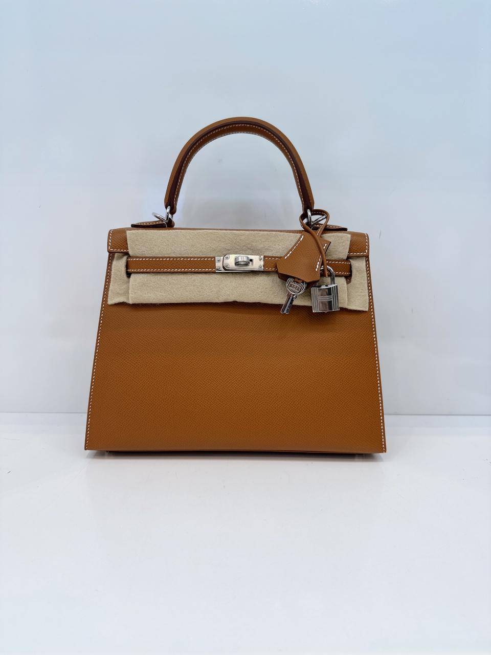 GOLD KELLY 25 EPSOM LEATHER PALLADIUM HARDWARE