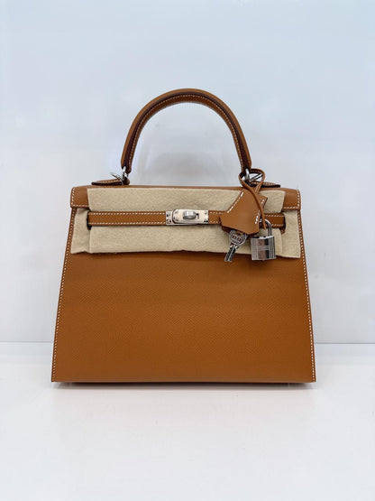 GOLD KELLY 25 EPSOM LEATHER PALLADIUM HARDWARE