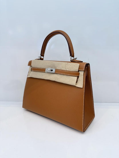 GOLD KELLY 25 EPSOM LEATHER PALLADIUM HARDWARE