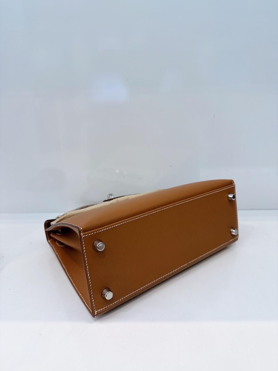 GOLD KELLY 25 EPSOM LEATHER PALLADIUM HARDWARE