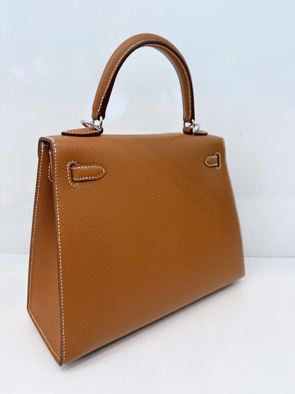GOLD KELLY 25 EPSOM LEATHER PALLADIUM HARDWARE