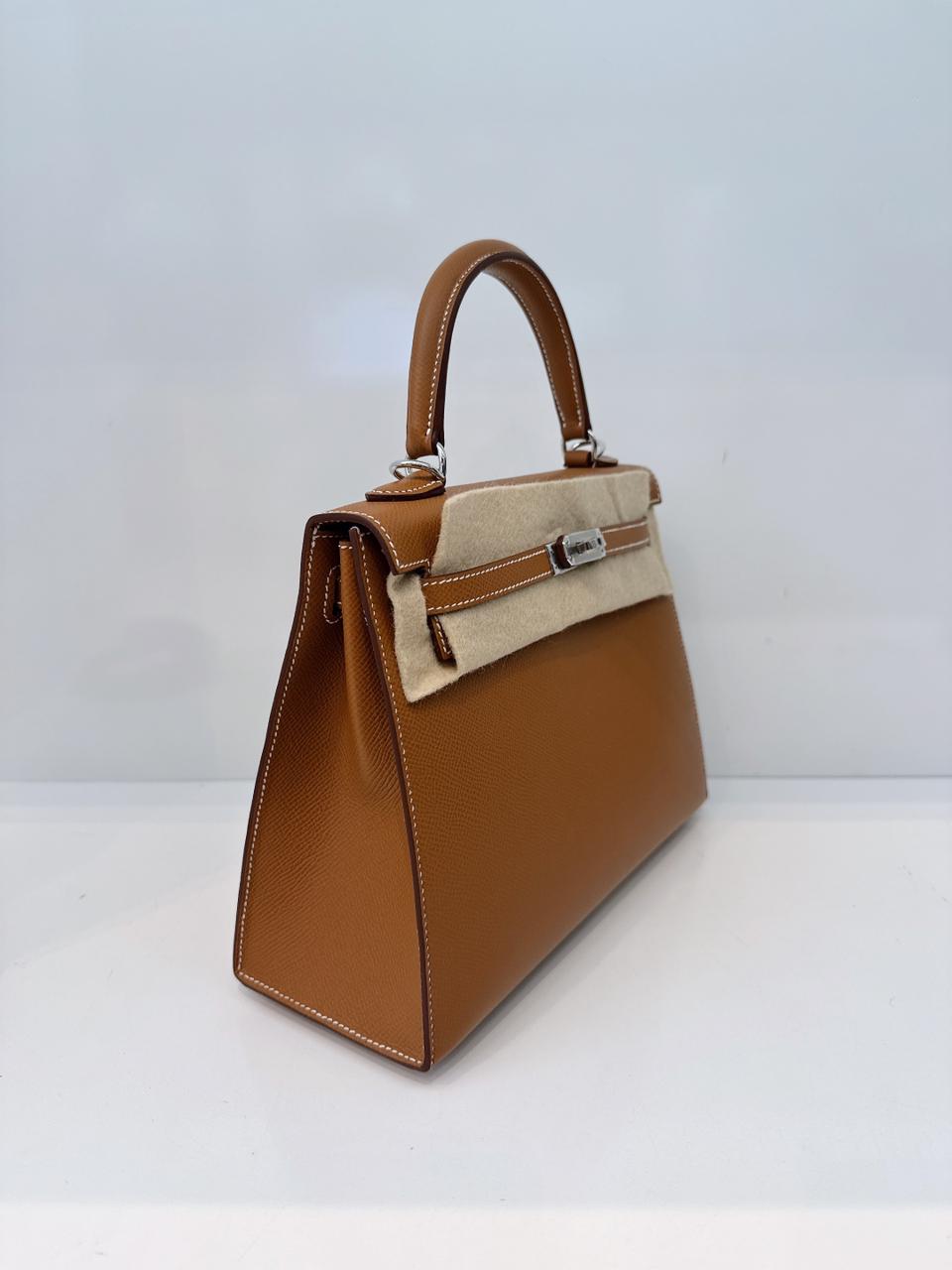 GOLD KELLY 25 EPSOM LEATHER PALLADIUM HARDWARE