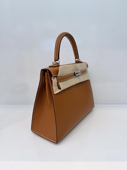 GOLD KELLY 25 EPSOM LEATHER PALLADIUM HARDWARE