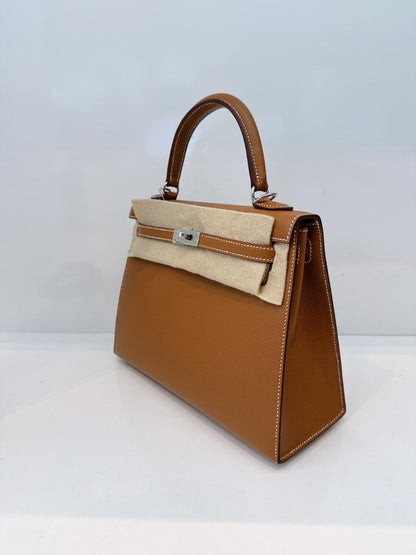 GOLD KELLY 25 EPSOM LEATHER PALLADIUM HARDWARE