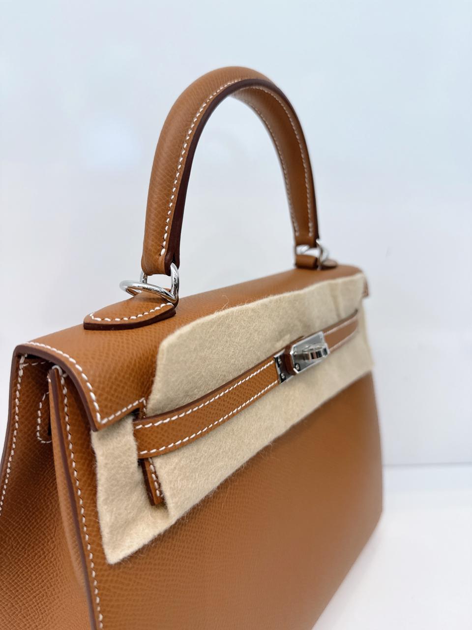 GOLD KELLY 25 EPSOM LEATHER PALLADIUM HARDWARE