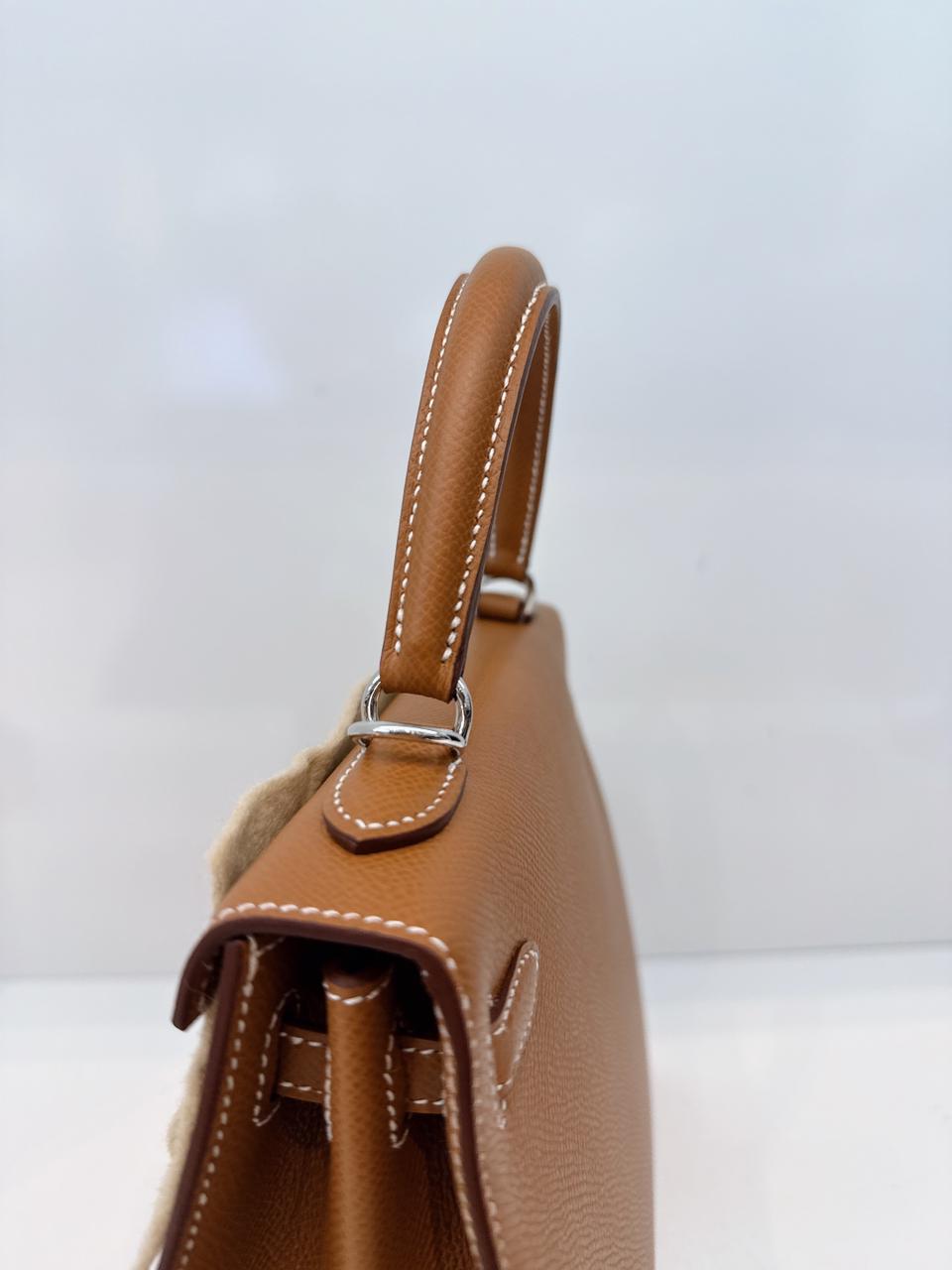 GOLD KELLY 25 EPSOM LEATHER PALLADIUM HARDWARE