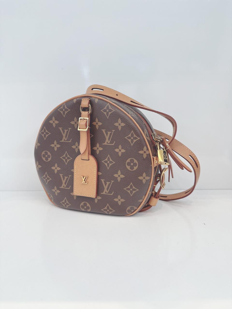 BROWN MONOGRAM CANVAS BOITE CHAPEAU SOUPLE  MM BAG