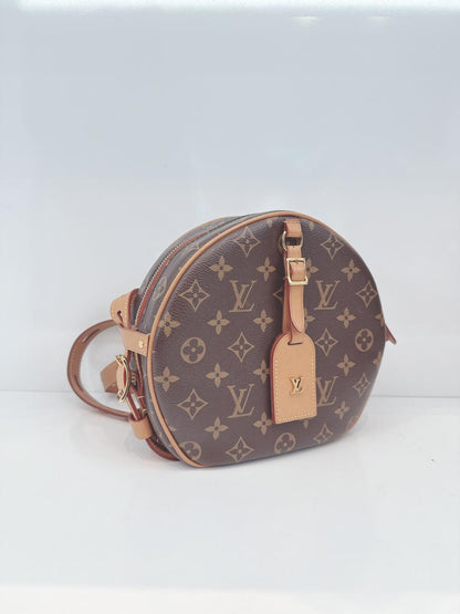 BROWN MONOGRAM CANVAS BOITE CHAPEAU SOUPLE  MM BAG