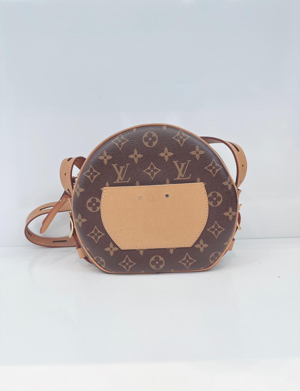 BROWN MONOGRAM CANVAS BOITE CHAPEAU SOUPLE  MM BAG