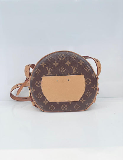 BROWN MONOGRAM CANVAS BOITE CHAPEAU SOUPLE  MM BAG