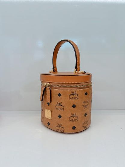 COGNAC VISETOS MONOGRAM SMALL CYLINDER CROSSBODY BAG
