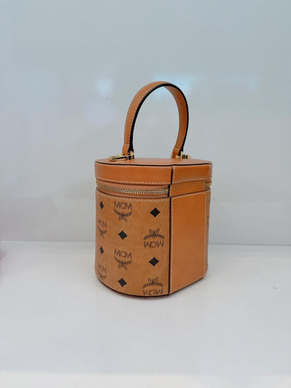 COGNAC VISETOS MONOGRAM SMALL CYLINDER CROSSBODY BAG