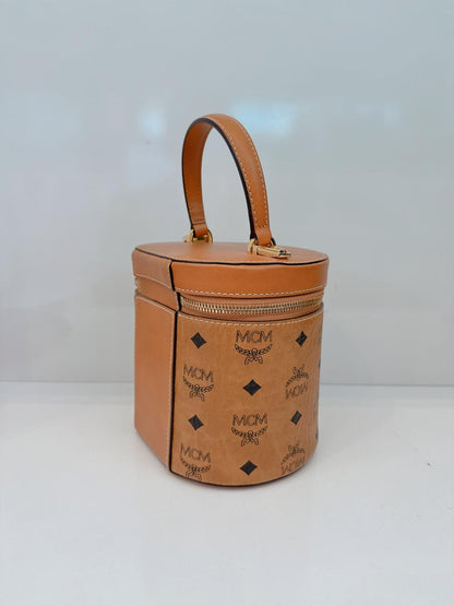 COGNAC VISETOS MONOGRAM SMALL CYLINDER CROSSBODY BAG