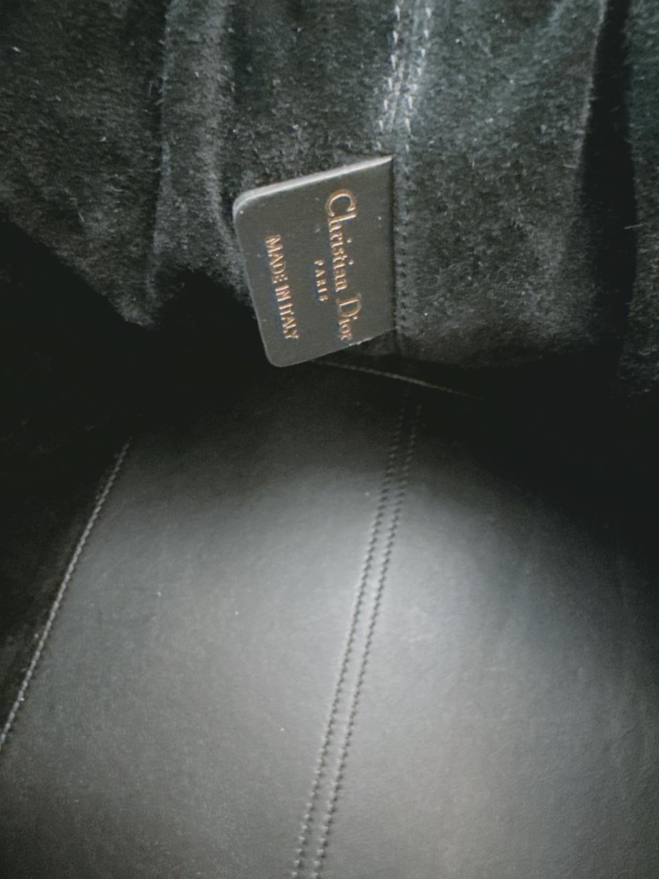 BLACK MACROCANNAGE CALFSKIN LARGE DIOR TOUJOURS BAG