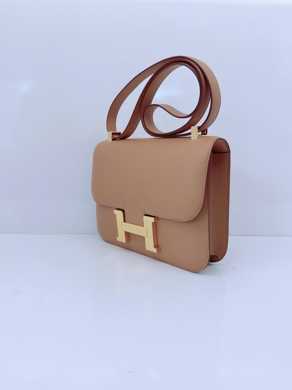 BISCUIT EPSOM LEATHER CONSTANCE I - 24 GOLD HARDWARE