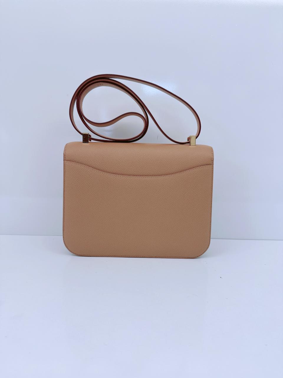 BISCUIT EPSOM LEATHER CONSTANCE I - 24 GOLD HARDWARE