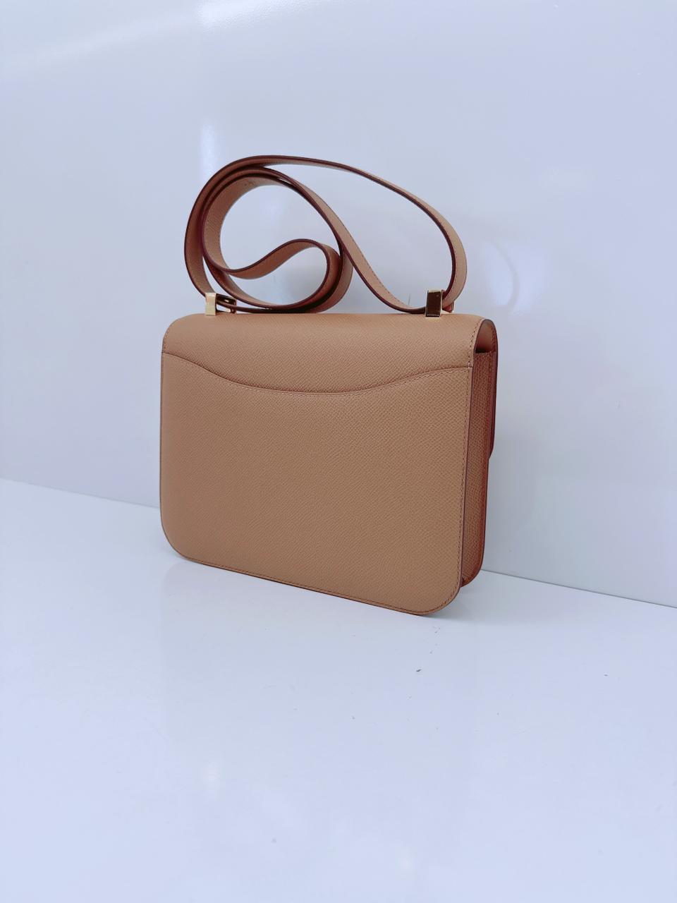 BISCUIT EPSOM LEATHER CONSTANCE I - 24 GOLD HARDWARE