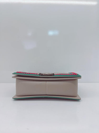 TRICOLOR LAMBSKIN LEATHER MEDIUM BOY TOP HANDLE FLAP BAG