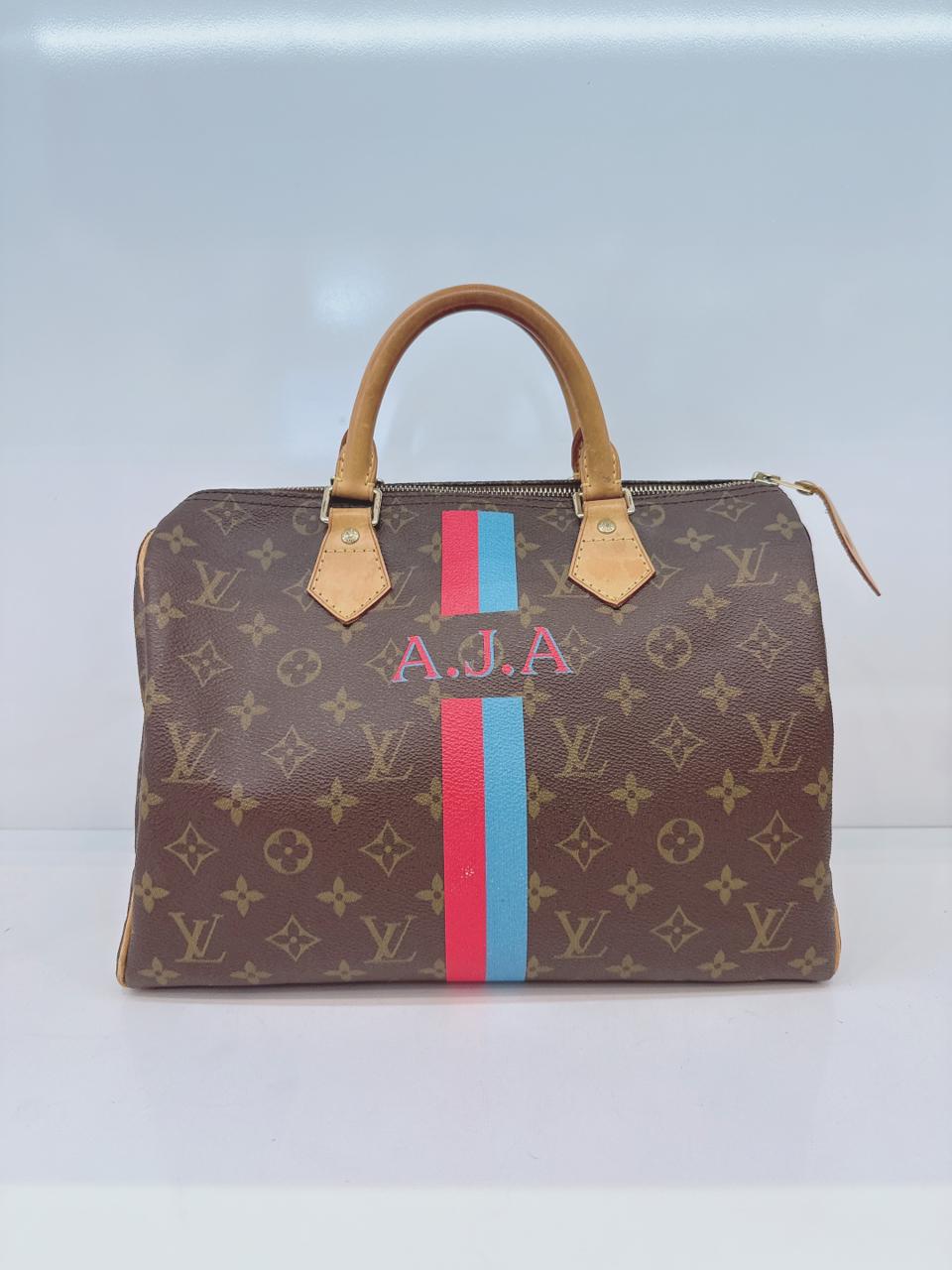 BROWN MONOGRAM CANVAS SPEEDY 30 HANDBAG