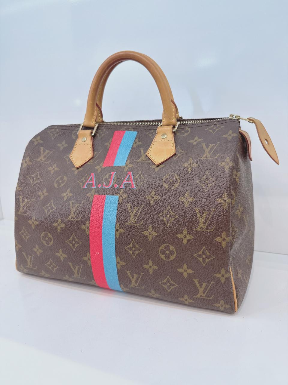 BROWN MONOGRAM CANVAS SPEEDY 30 HANDBAG