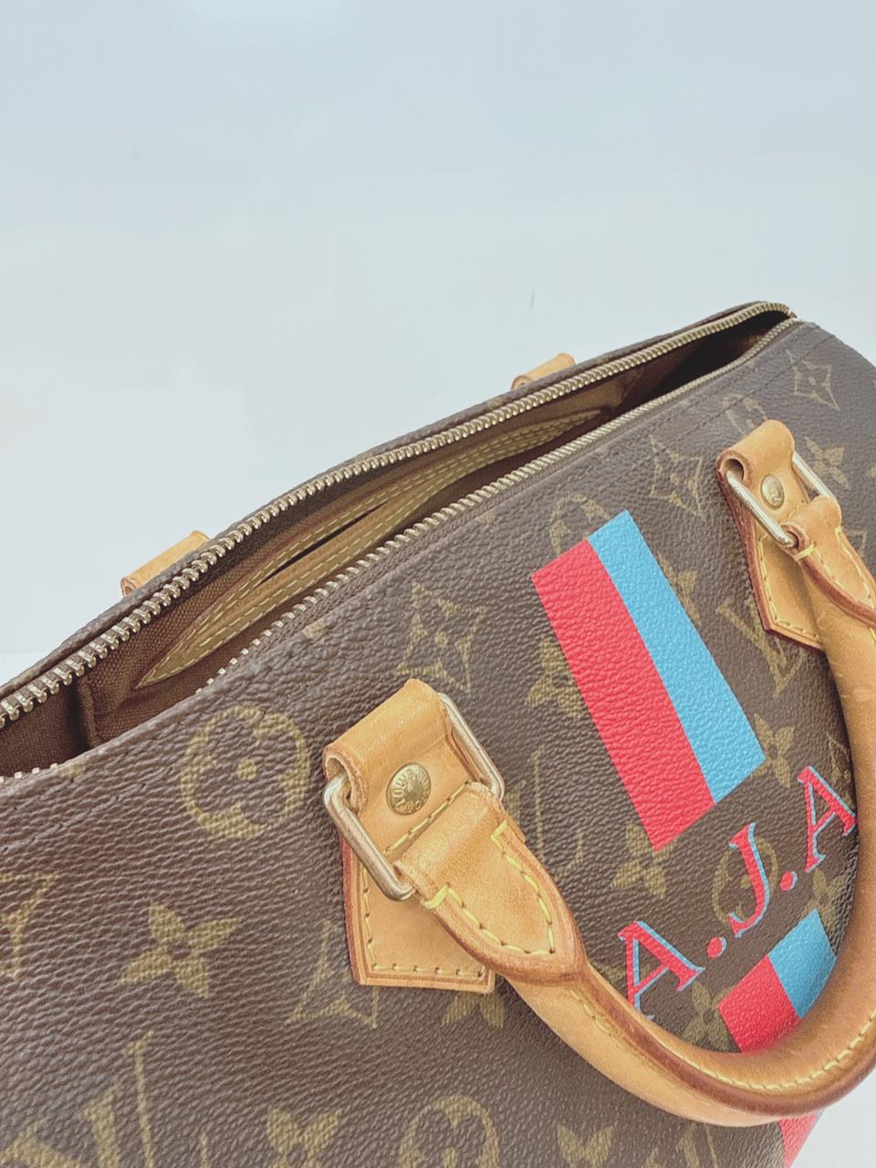 BROWN MONOGRAM CANVAS SPEEDY 30 HANDBAG