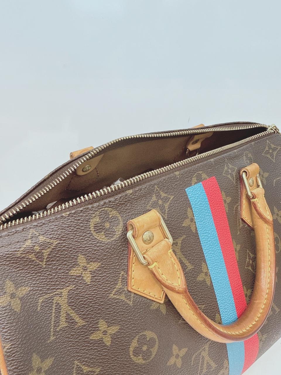 BROWN MONOGRAM CANVAS SPEEDY 30 HANDBAG