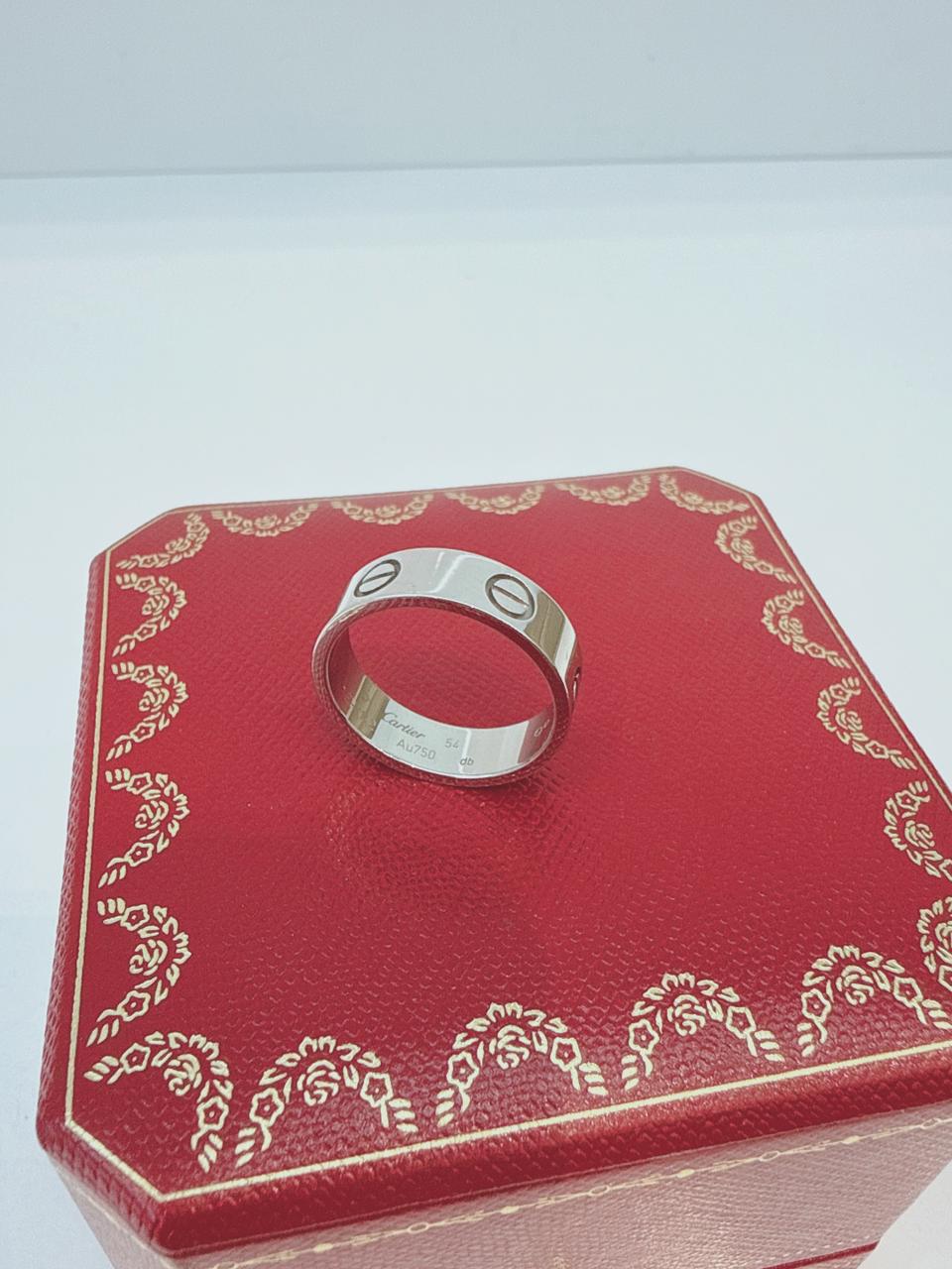 WHITE GOLD CLASSIC MODEL LOVE RING 54