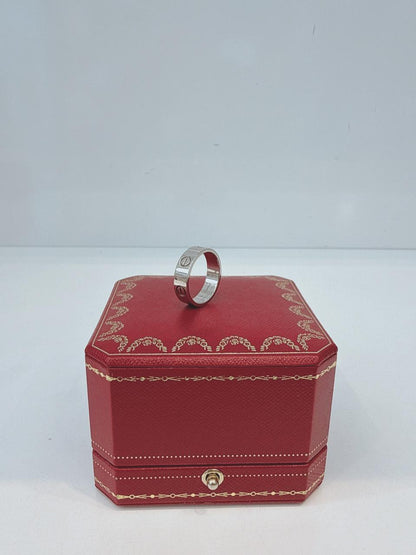 WHITE GOLD CLASSIC MODEL LOVE RING 54