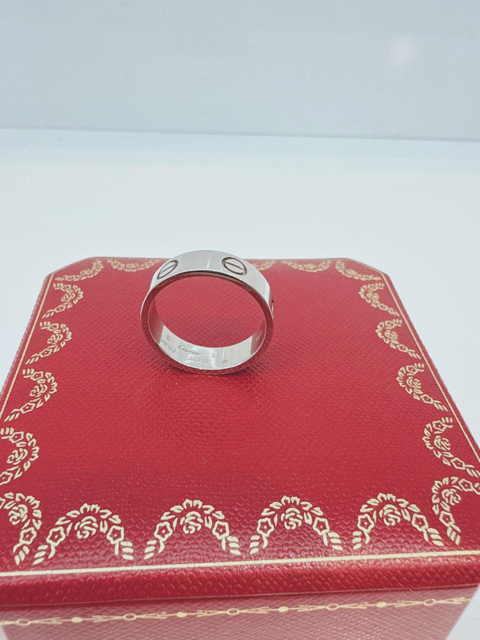 WHITE GOLD CLASSIC MODEL LOVE RING 54