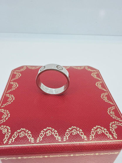WHITE GOLD CLASSIC MODEL LOVE RING 54